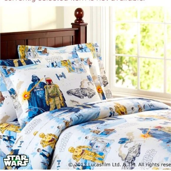 Pottery Barn Kids Star Wars The Empire Strikes Back Twin Duvet Cover - Picture 1 of 6